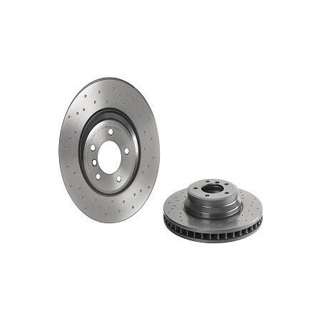 Brembo Premium UV Coated Front Xtra Cross Drilled Brake Rotor, Brembo 09.A599.1X 09.A599.1X